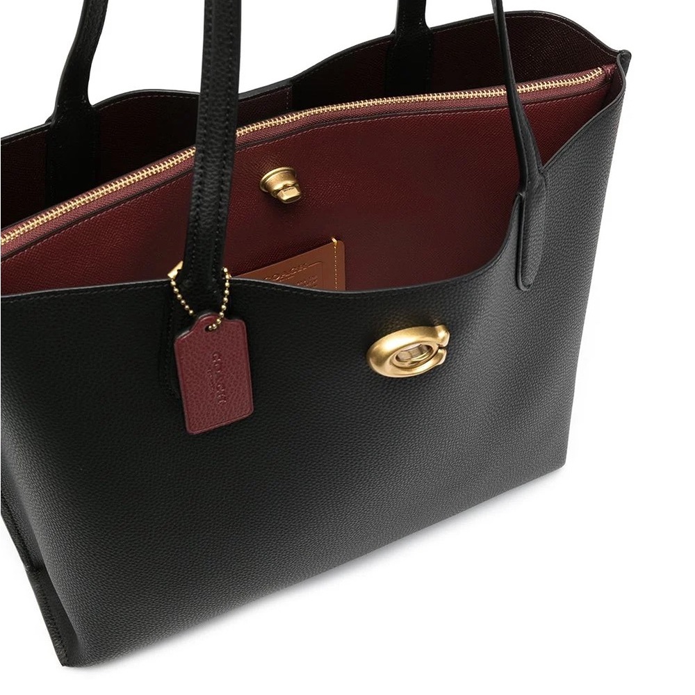 Coach leather tote bag